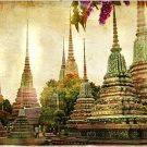 FAR EAST ARCHITECTURE vintage photo poster DETAILED DISTRESSED IMAGE 20x30