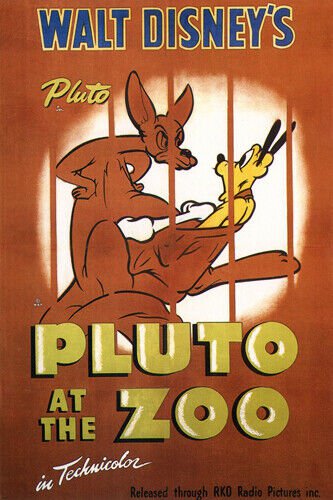 Walt Disney's Pluto at the zoo MOVIE POSTER 1936 20x30 VINTAGE CARTOON