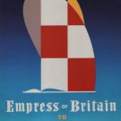 EMPRESS OF BRITAIN to europe VINTAGE TRAVEL POSTER Canada 1956 20x30 RARE - PY2