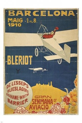 LLORENC BRUNET TORROLL gran senmana d'aviacio VINTAGE AD POSTER 20x30 new
