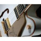 vintage ELECTRIC GUITAR poster 20x30 side angle CLEAN CURVES gold strings