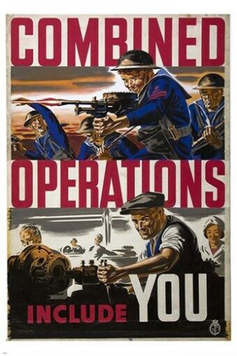 COMBINED OPERATIONS INCLUDE YOU vintage propaganda poster MILITARY 20x30 new