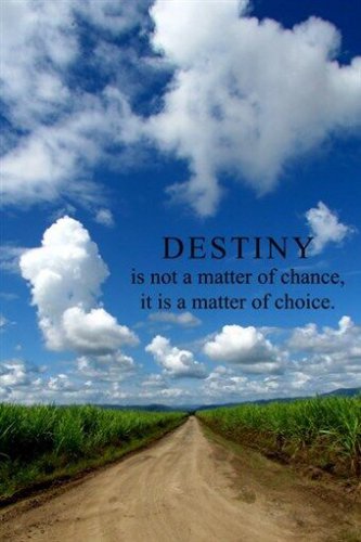 DESTINY CLOUDS motivational poster 20x30 BLUE SKIES dirt road CHOICE QUOTE