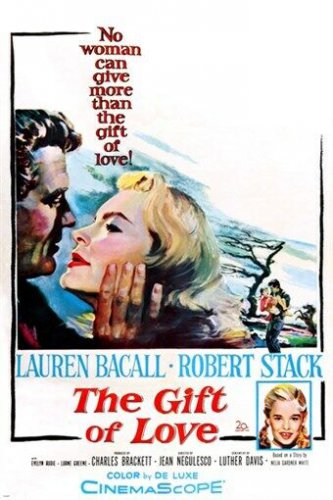 LAUREN BACALL robert stack THE GIFT OF LOVE movie poster ROMANCE HOT 20x30