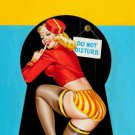 1951 THROUGH THE KEYHOLE WHISPER MAGAZINE COVER woman keyhole 20x30 1951 THROUGH THE KEYHOLE WHISPER MAGAZINE COVER woman keyhole 20x30