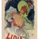 Alcazar D'Été, Lidia VINTAGE POSTER Jules Chéret France 1895 20x30 RARE HOT