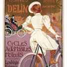 factories DELIN vintage AD POSTER georges GAUDY belgium 1898 20x30 FIRST rate