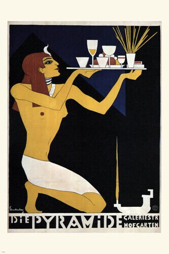 the PYRAMID vintage ad poster walter SCHNACKENBURG germany 1920 20x30 RARE
