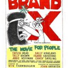 1970 BRAND X cult movie poster COUNTERCULTURE COMEDY wynn chamberlain 20x30