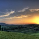 NATURE poster TUSCAN SUNSET green rolling hills LOVELY COLORS angled 20x30 NATURE poster TUSCAN SUNSET green rolling hills LOVELY COLORS angled 20x30