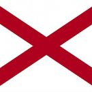 the alabama official state FLAG POSTER red white COLLECTORS HISTORIC 20x30