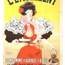 french ad poster L'EXCELLENT consommé de viande de bœuf G. MEUNIER 20x30 hot