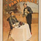 john hassall A BRACE OF PARTRIDGES vintage art poster UNIQUE REALISM 20x30