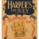 HARPERS FOR JULY vintage magazine cover POSTER old fashioned PRIZED 20x30
