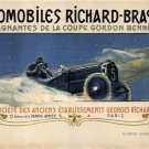 automobiles RICHARD-BRASIES VINTAGE AD CAR POSTER france 1904 20x30 HOT NEW