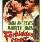 DANA ANDREWS MAUREEN O'HARA vintage movie poster THE FORBIDDEN STREET 20x30