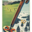 FONT-ROMEU vintage train travel poster 20x30 SKIING GOLF SPORTS first rate FONT-ROMEU vintage train travel poster 20x30 SKIING GOLF SPORTS first rate