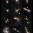 galaxies gone wild HUBBLE SPACE IMAGE poster 20x30 dramatic collisions RARE!