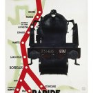 FRENCH ENGLISH TRAINS vintage travel poster SINGULAR EDUCATIONAL RARE 20x30