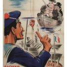 YOU WILL NOT TAKE ANYTHING MISTERS vintage WAR poster France 1940 20x30
