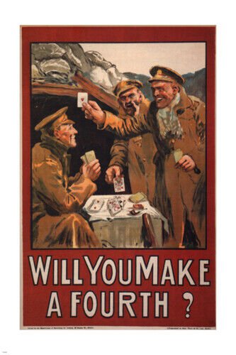 WILL YOU MAKE A FOURTH vintage war poster IRELAND1915 20x30 patriotic RARE!
