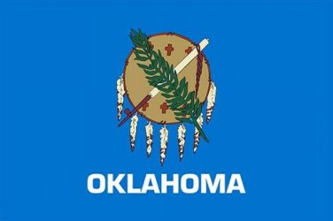 OKLAHOMA official state flag INDIAN SYMBOLIC collectors historical 20x30 HOT