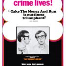Woody Allen TAKE THE MONEY AND RUN Movie Poster Nutty Crime Drama 20x30