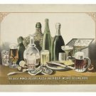 the best WINES LIQUORS & BEERS vintage lithograph poster 20x30 composite NEW
