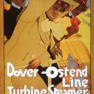 VINTAGE DOVER-OSTREND TRAVEL POSTER proper ladies hats ship 20x30