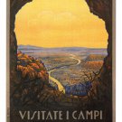 VISIT THE BATTLEFIELDS vintage travel POSTER Amos Scorzon Italy 1928 20x30