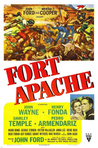 FORT APACHE movie poster henry FONDA shirley TEMPLE new 20x30