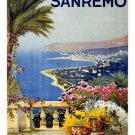 sanremo italy VINTAGE TRAVEL poster 20x30 EXOTIC great for home decor