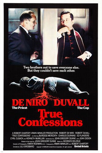 Robert de Niro Robert Duvall TRUE CONFESSIONS Movie Poster Cop Priest 20x30