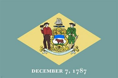 delaware state flag poster OFFICIAL HISTORIC POLITICAL COLONIAL prized 20x30