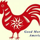inspirational GOOD MORNING AMERICA ROOSTER poster SYMBOLIC classic 20x30
