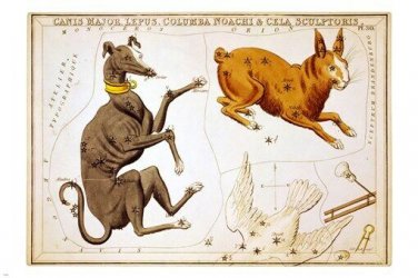 From Urania's Mirror ancient ASTRONOMY POSTER 20x30 Latin text 1825