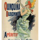 QUIQUINA DUBONNET vintage AD poster Jules Chéret FRANCE 1895 20x30 collectors