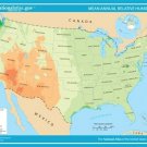 USA mean ANNUAL RELATIVE HUMIDITY POSTER 20x30 SCIENTIFIC weather indicator
