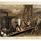 A NUTMEG MATCH vintage print poster DETAILED COLLECTORS sepia tone 20x30 NEW