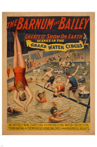 THE BARNUM & BAILEY vintage circus poster 20x30 CLASSIC ERA celebration