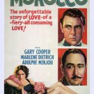 MOROCCO movie poster 1930 gary COOPER marlene DIETRICH FIERY love story 20x30 MOROCCO movie poster 1930 gary COOPER marlene DIETRICH FIERY love story 20x30
