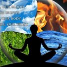 YOGA woman and the 4 ELEMENTS inspirational poster SYMBOLIC spiritual 20x30