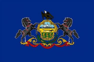 PENNSYLVANIA official state flag POSTER historic symbolic collectors 24X35