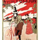 CYCLES PLASSON french ad poster COLLECTORS VINTAGE SPORTY rare hot 20x30