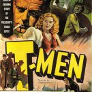 film noir movie poster T.MEN O'KEEFE & MEADE " terrific and true" 20x30