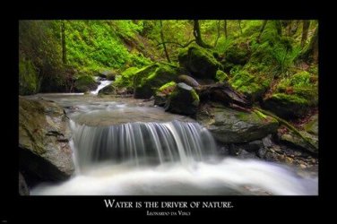 Leonardo da Vinci QUOTE ABOUT WATER Inspirational Poster 20x30 Nature