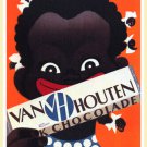 van houten chocolade vintage ad poster FRANS METTES NETHERLANDS 1958 20x30