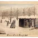 chavis creek CAMP 14th by daniel jenks fine arts 1859 POSTER 20x30 DRAWING