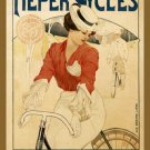 PIEPER BICYCLES Vintage Ad Poster ÉMILE BERCHAMS Belgium 1900 20x30 new rare