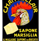 CHANTECLAIR soap vintage ad MARSEILLE MILAN 20x30 first rate COLLECTORS